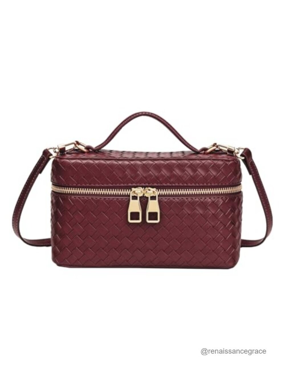 Square Box Satchel Handbag PU Leather Crossbody Purse Mini Shoulder Bag with